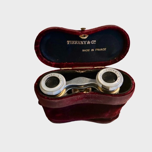Tiffany & Co Antique Rare And Exquisite Opera Binoculars and Case MOP - Picture 2 of 8